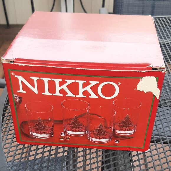 NIKKO Christmas Tumblers 14 OZ Original Box Vintage - Picture 2 of 5